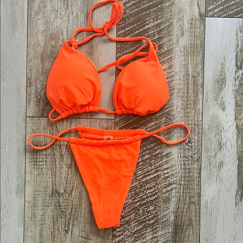 Vibrant Orange Bikini Set